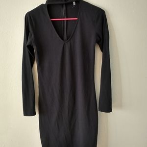 Black Cotton On Bodycon Dress Choker Neckline